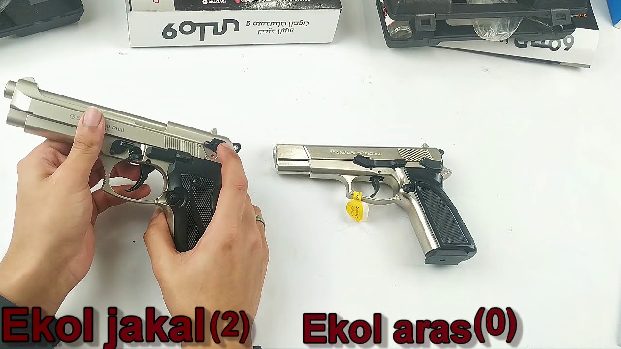 مقارنه مسدس صوت إيكول جاكال و مسدس صوت إيكول آراس(Ekol Jakal vs Ekol Aras) من محل 9 ملي للاسلحه