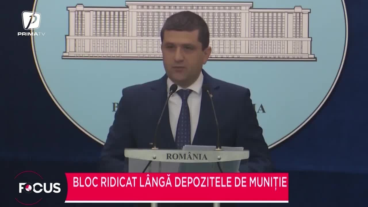 Bloc ridicat lângă depozitele de muniție