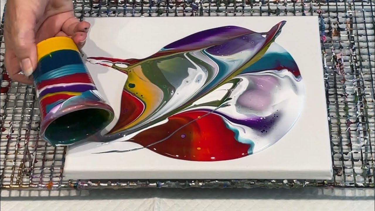 BACK TO BASICS ~FLIP N LIP DIRTY CUP POUR stunning effects~ acrylic pouring fluid art