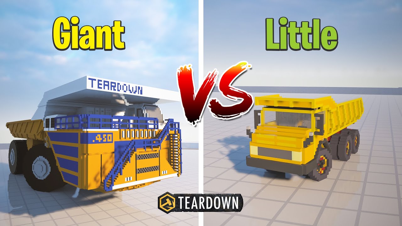 GIANT BelAZ Dump vs Small Dump Truck | Teardown