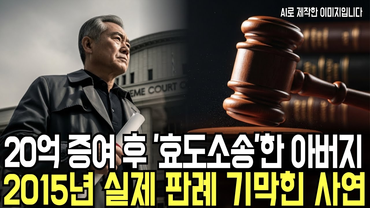 20억 집 물려준 아들에게 '효도소송'한 아버지[실제 판례] _(AI 활용 제작 이미지)