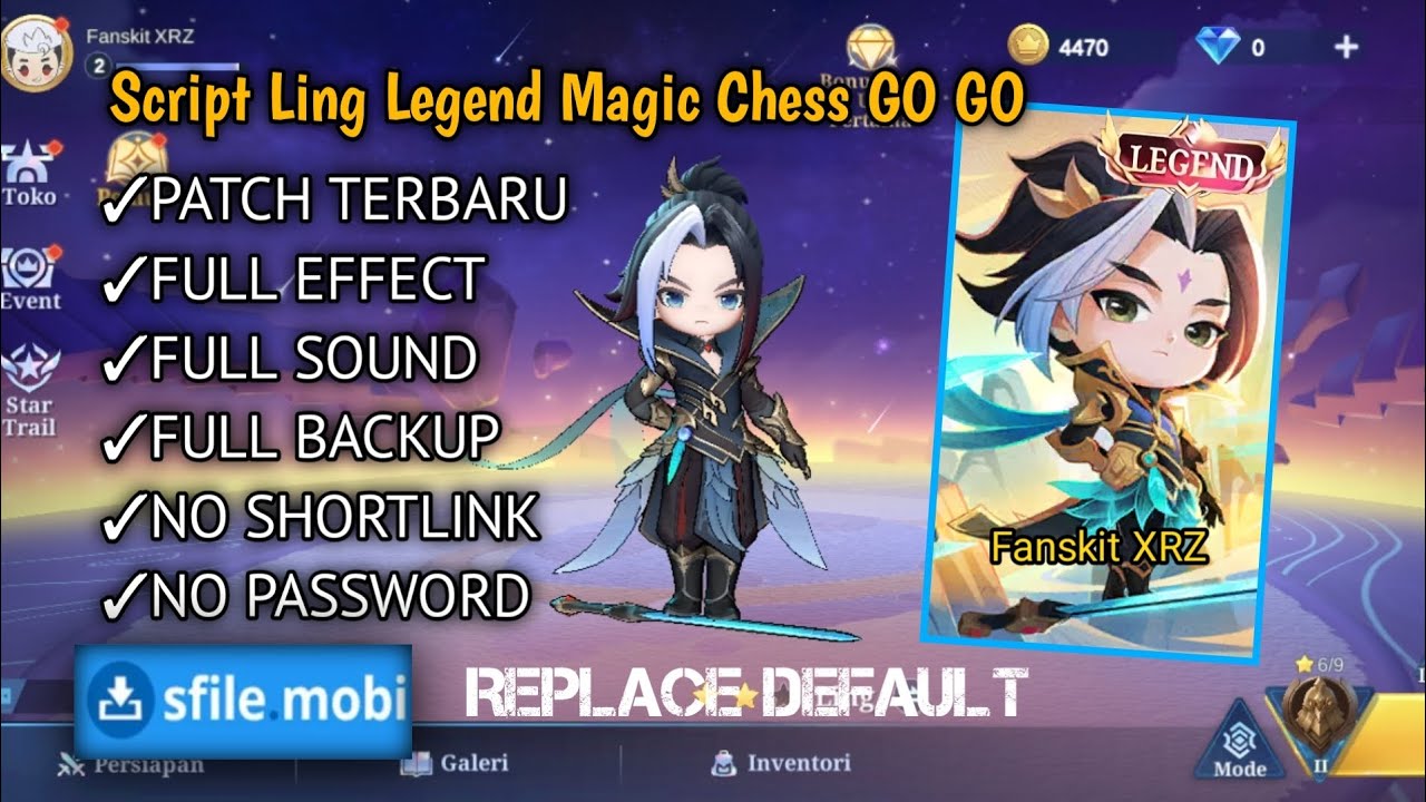 Script Skin Ling Legend Magic Chess Go Go No Password | Full Effect Voice | Patch Terbaru
