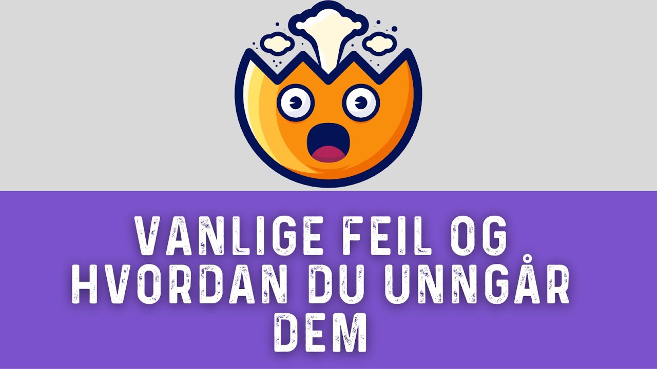 Regnskapskurs - Vanlige feil og hvordan du unng&aring;r dem: Introduksjon (1)