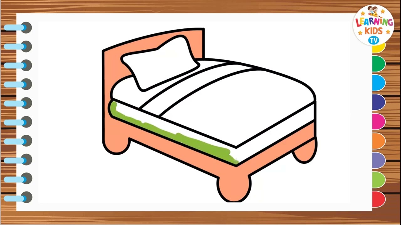HOW TO DRAW BED| Step by Step Drawing for Kids | Bed Drawing | Easy Drawing with Pencil