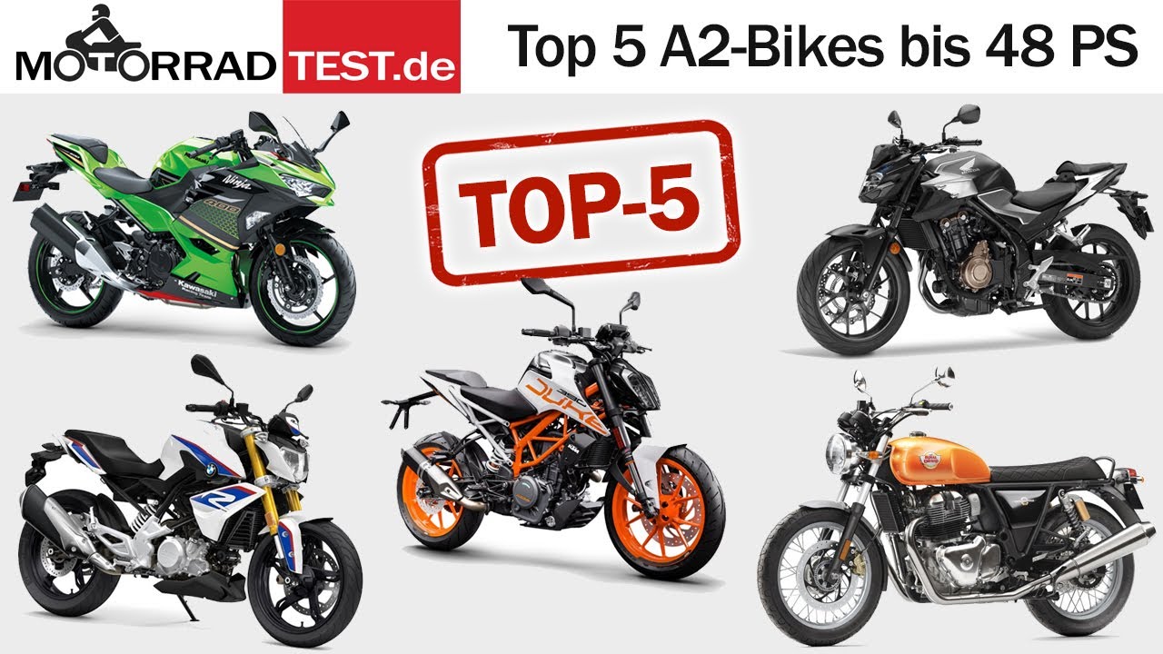 Top 5 A2-Bikes | 5 Top-Motorr&auml;der bis 48 PS im Vergleich