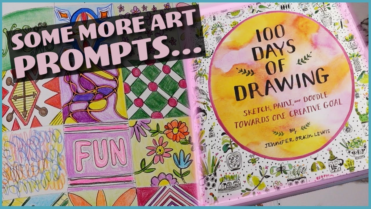 Easy Art Prompt Book  ✏️ Another 5 Pages from 100 Days of Drawing  #sketchbook
