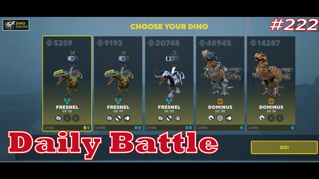 🦖🦖🦖 【Dino Squad】Daily battle with 3 Fresnel and 2 Dominus in master league !  🦖🦖🦖 #222  #dinosquad