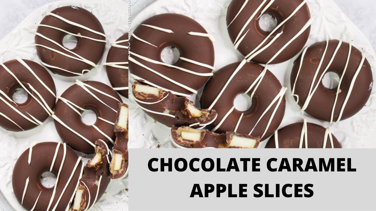 Chocolate Caramel Apple Slices made in a mold!