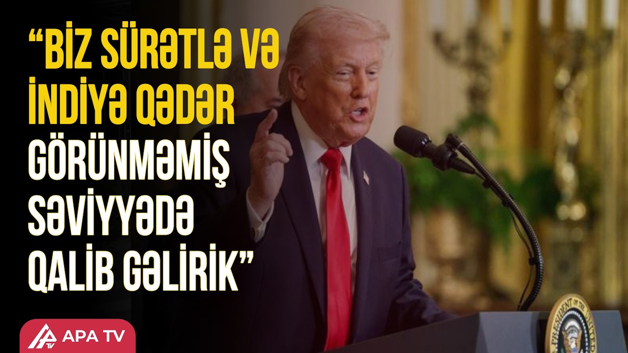 Tramp ABŞ-ın qalib gəldiyini və İranda “çox az” raket qaldığını bildirib | APA TV