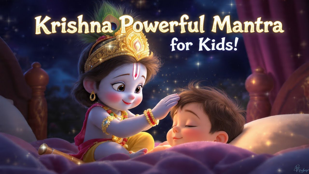 Powerful Krishna Mantra for Kids | Om Krishnaya Vasudevaya