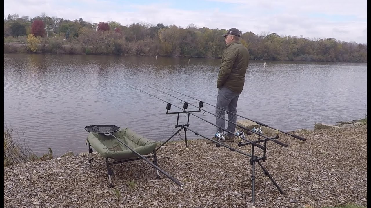 Late Fall Carp Fishing from the bank with carp gear