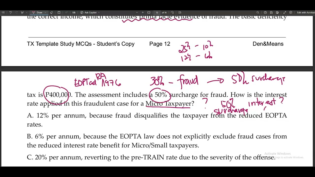 MCQ027 Remedies Tax Fraud