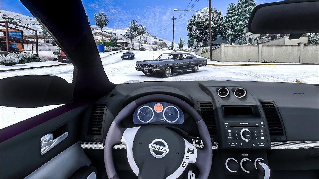 2009 Nissan Altima - GTA 5 | Winter driving | Quant V 3.0 | Steering wheel Gameplay