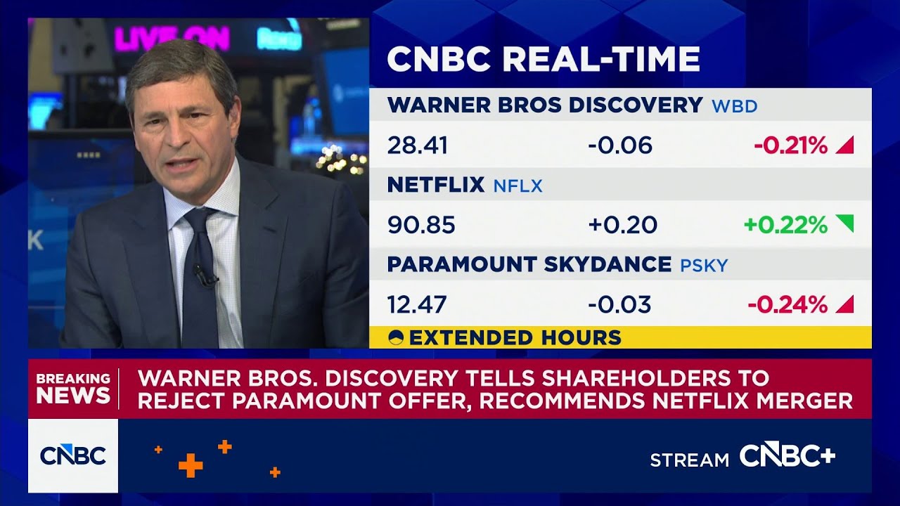 Warner Bros. Discovery tells shareholders to reject Paramount offer, recommends Netflix merger