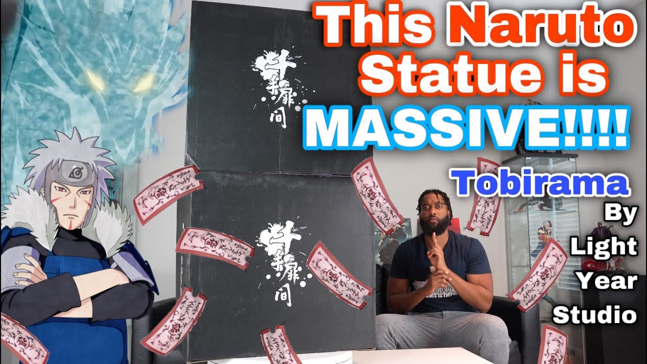 Unboxing HUGE! Anime Statue w/ WATER DRAGON + IT LIGHTS UP | Naruto Light Year Studio Tobirama Senju