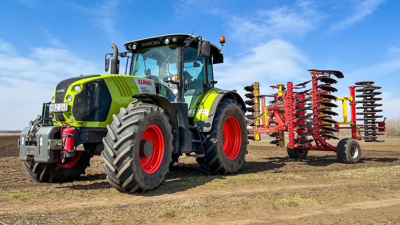 Claas Arion 640 + Helti Atlas RS rövidtárcsa | Tarlóhántás 2022 | Axion 820 + Sokoró | EAgro Kft.