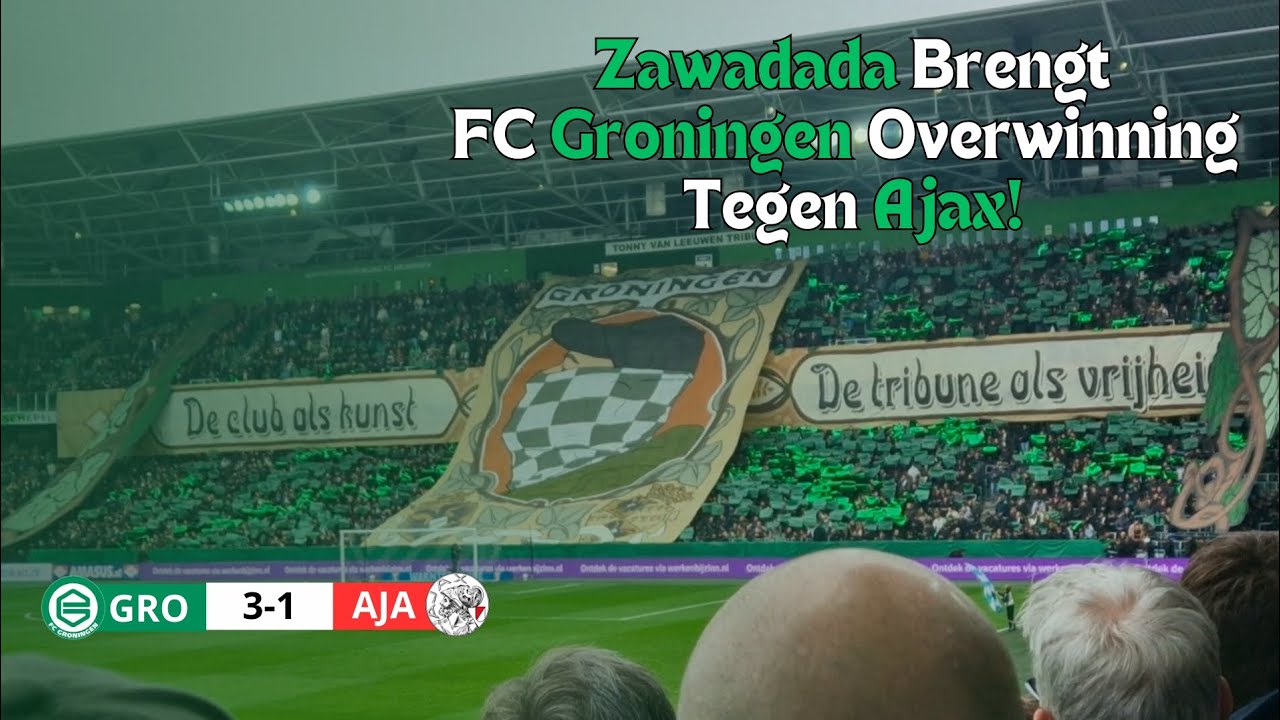 ZAWADA BRENGT GRONINGEN OVERWINNING TEGEN AJAX IN SFEERVOLLE EUROBORG!!!