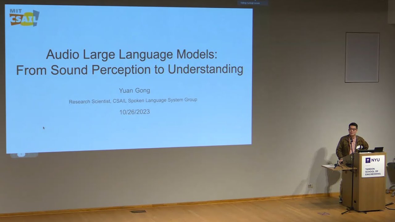 SANE2023 | Yuan Gong - Audio Large Language Models: From Sound Perception to Understanding