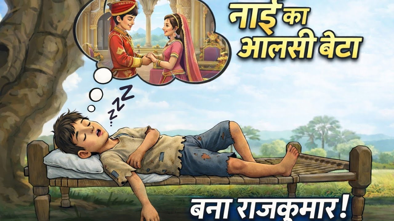 नाई का आलसी बेटाबना राजकुमार | VEDTOONS | HINDI KAHANIYA | CARTOON STORIES 
