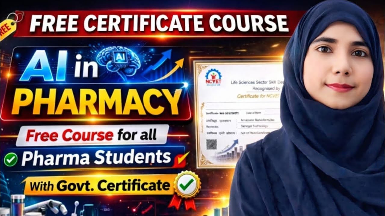 AI in Pharma Free Course 2026 | How to Apply Step by Step | Govt Certified in just 10 min