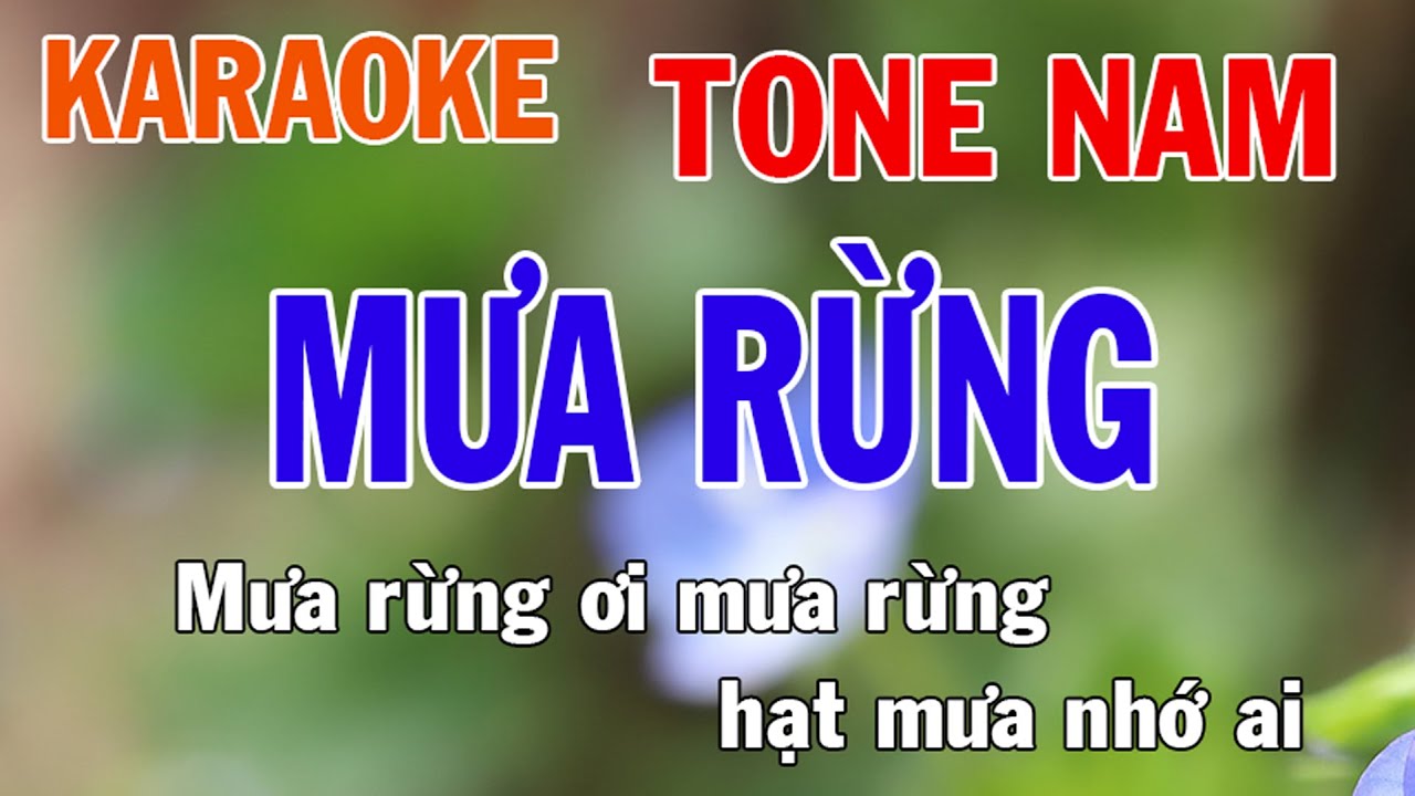 Mưa Rừng Karaoke Tone Nam Nhạc Sống - Phối Mới Dễ Hát - Nhật Nguyễn
