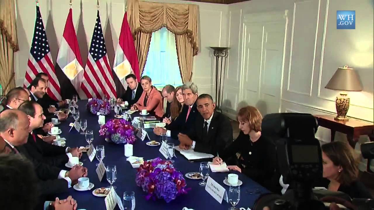 President Obama Meets with the President of Egypt