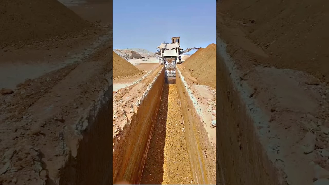 Pipeline Trenching Machine #constructionequipment #trenching #civilengineering