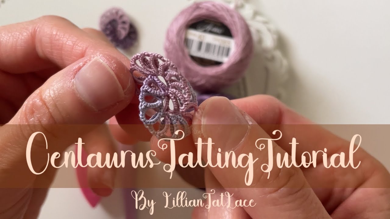 Centaurus tatting earrings tutorial (free pattern) frivolite basic ring with one shuttle only