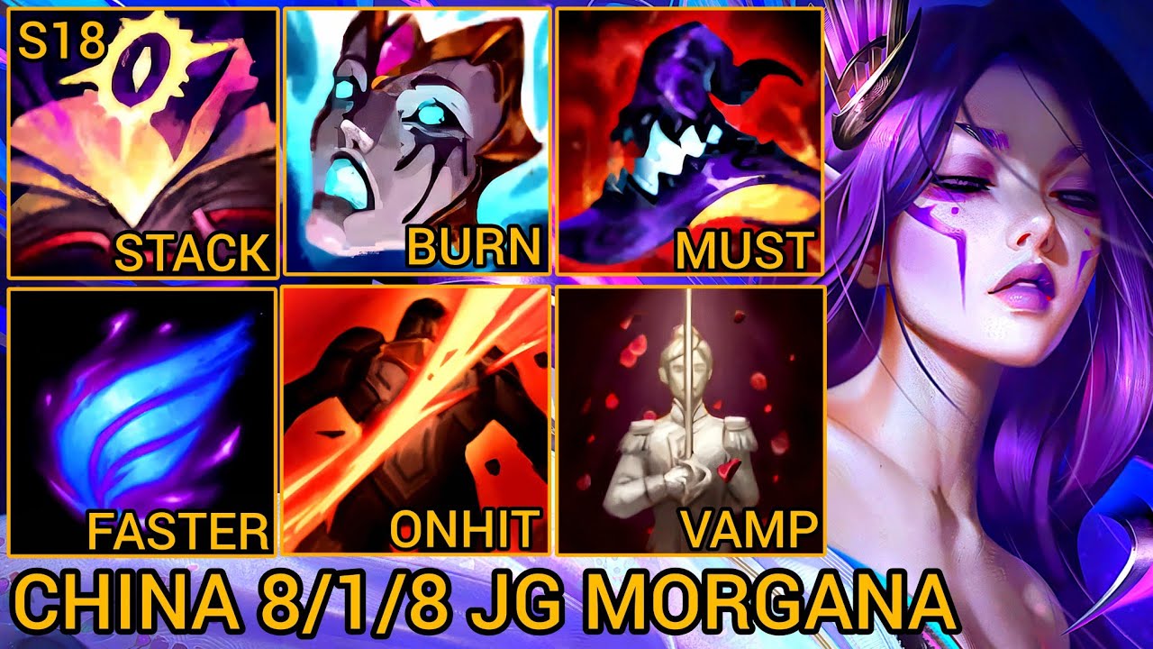 Top 10 Morgana Jungle 8/1/8 - China Server Wild Rift Season 18 New Build Best Tier By Tiarty