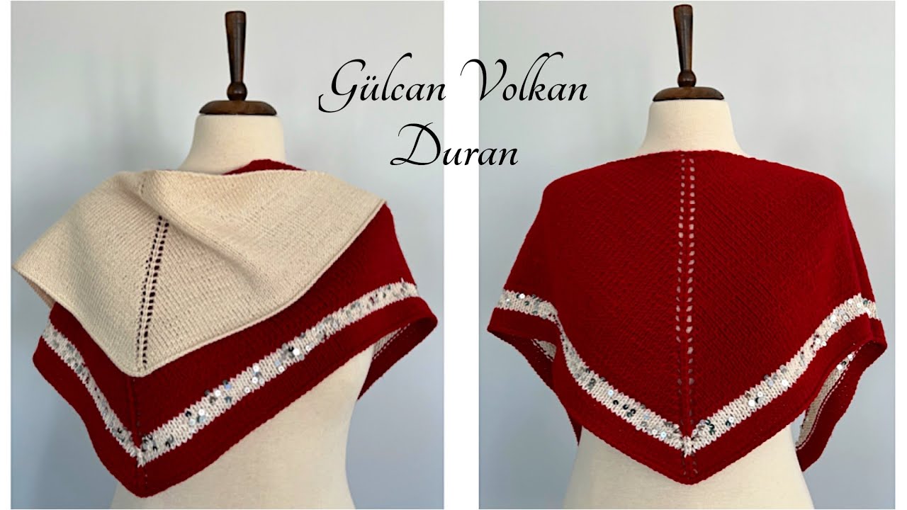ÖRGÜ ÇOK KOLAY ÜÇGEN ŞAL- BOYUNLUK TARİFİ - #knitting #knittingshawl 