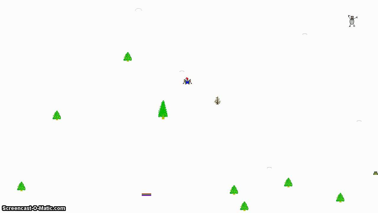 SkiFree DEFEATING DRUNK YETI ! // DERROTANDO AL YETI BORRACHO!