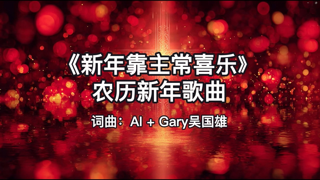 《新年靠主常喜乐》基督信仰农历新年歌曲 | Gary 吴国雄原创 AI 歌曲 | Christian Chinese New Year Song