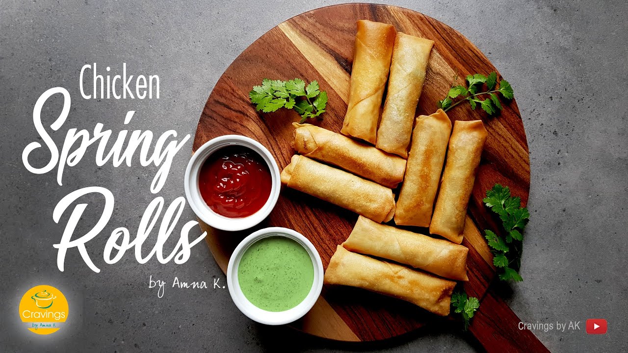 Secret of Making Crispy Spring Rolls | Chinese Chicken and Vegetable Spring Rolls | Cravings by AK