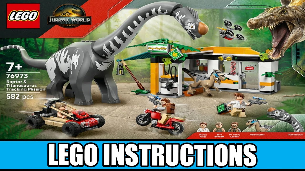 LEGO Instructions - Jurassic World - 76973 - Raptor & Titanosaurus Tracking Mission - Rebirth
