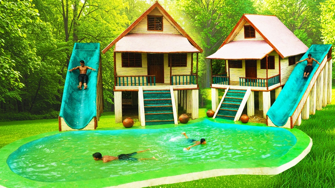 75 Days do primitive Building: Complete Mud Villa with Pool construction [Full]