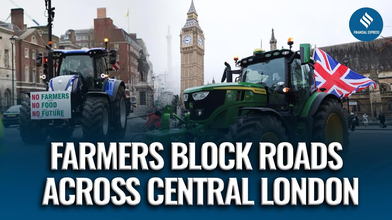 Farmers Block Roundabout in Central London to Protest Autumn Budget