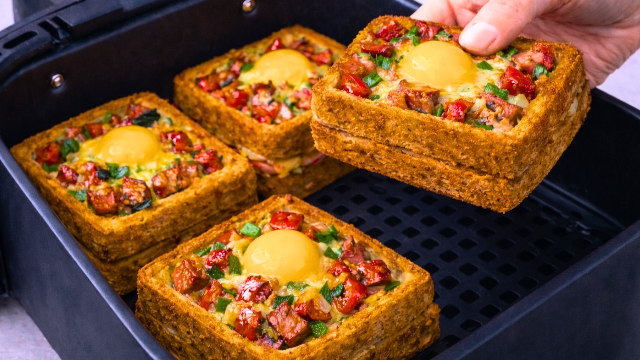You’ve Never Had a Breakfast This Delicious – Egg & Cheese Toast From the Air Fryer in 5 Minutes!