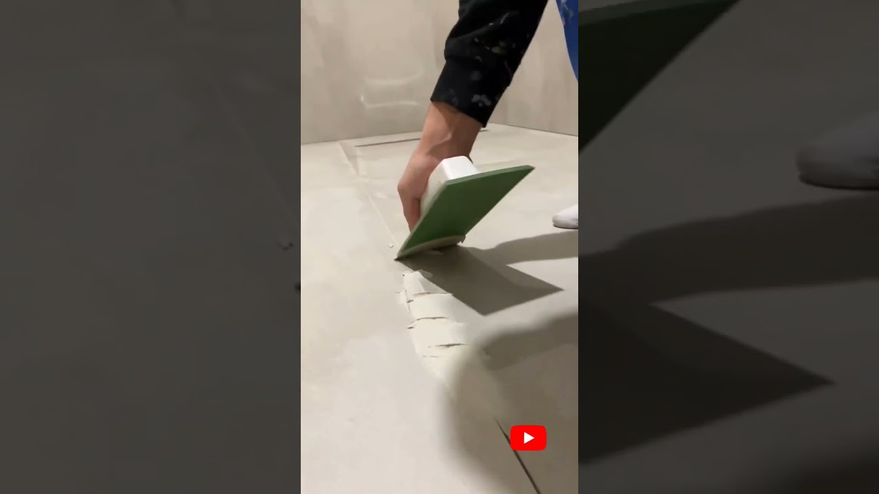 perfect epoxy grouting on flooring  #grouting #flooring #epoxy