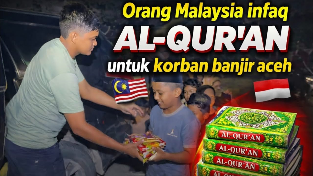 Malaysia Negara Penuh Berkah!! Orang Malaysia Wakafkan Al-Qur'an Untuk Santri Pondok Pesantren Aceh