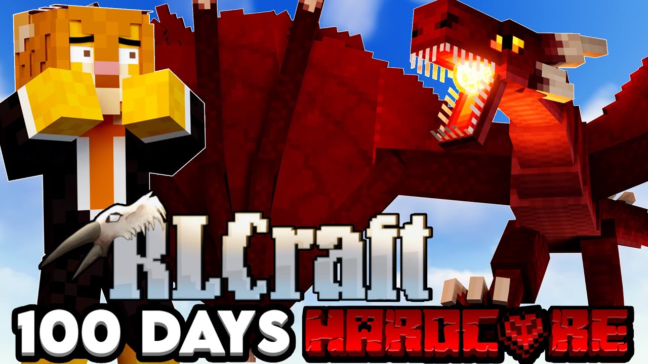 I Spent 100 Days in RLCRAFT in Hardcore Minecraft