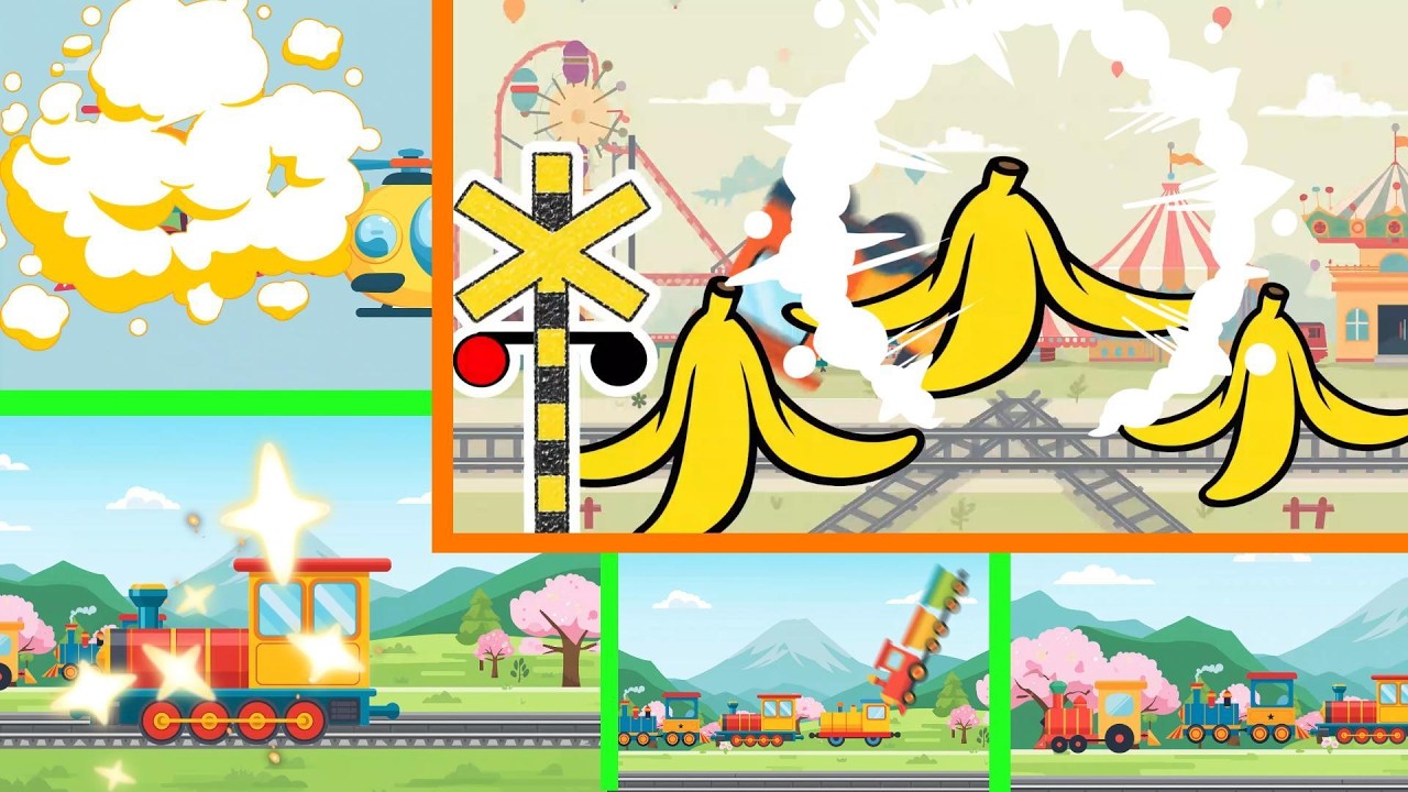 Colorful Trains, Helicopters & Roller Coaster Compilation!
