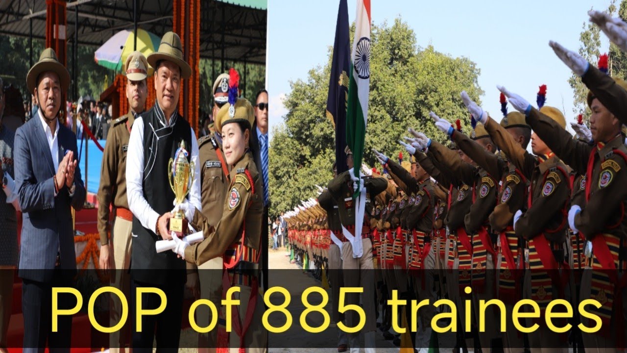 Passing out parade  of 885 trainees. Police training Centre Banderdewa Arunachal Pradesh. 2024.