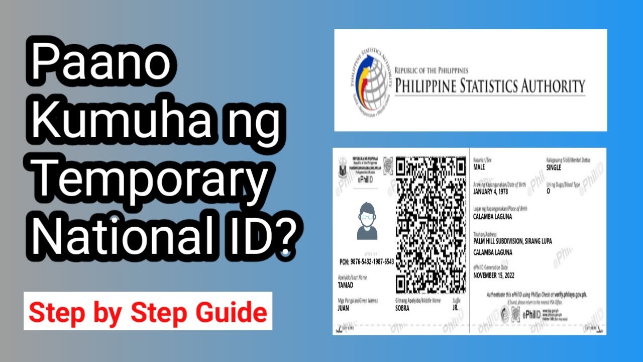 PAANO KUMUHA NG TEMPORARY NATIONAL ID | HR. LEAH G.
