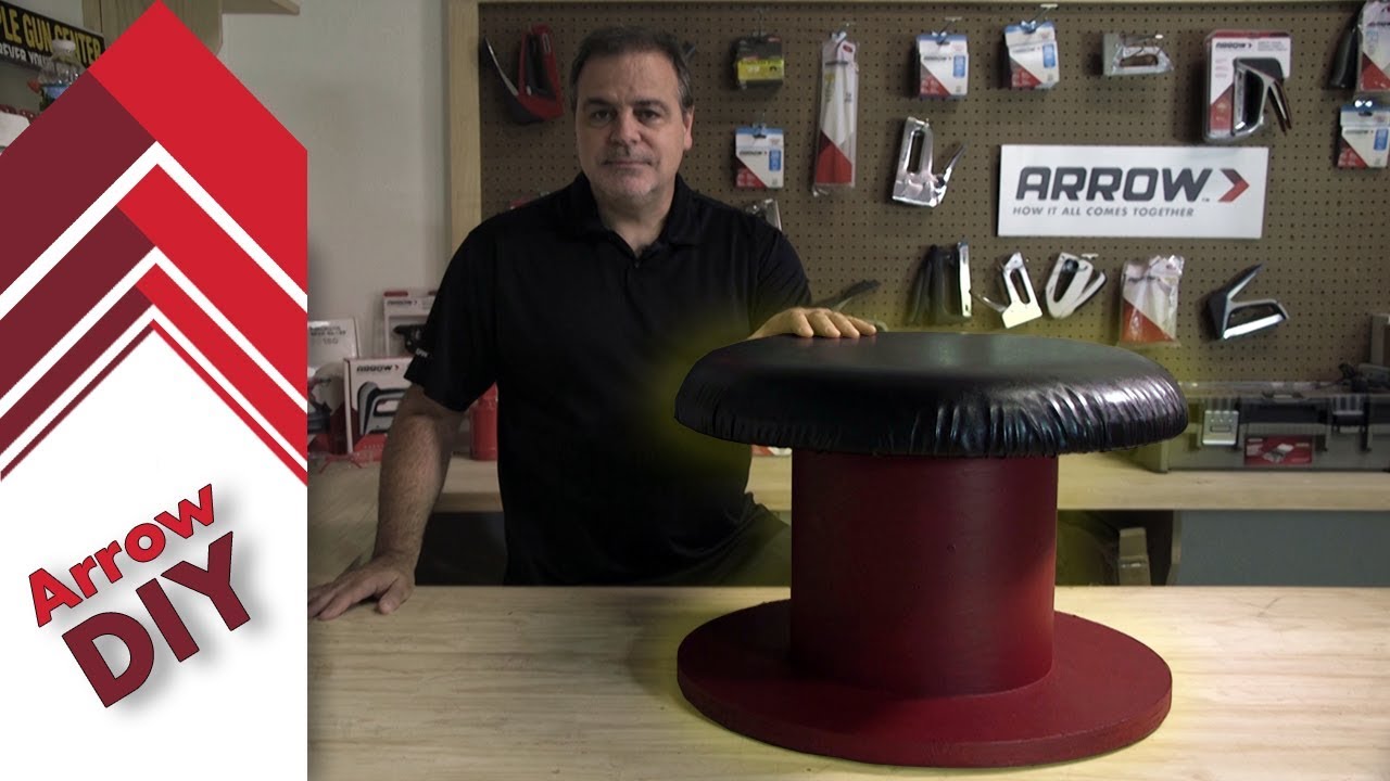 DIY Upholstered Wire Spool Seat  |  Arrow Workshop