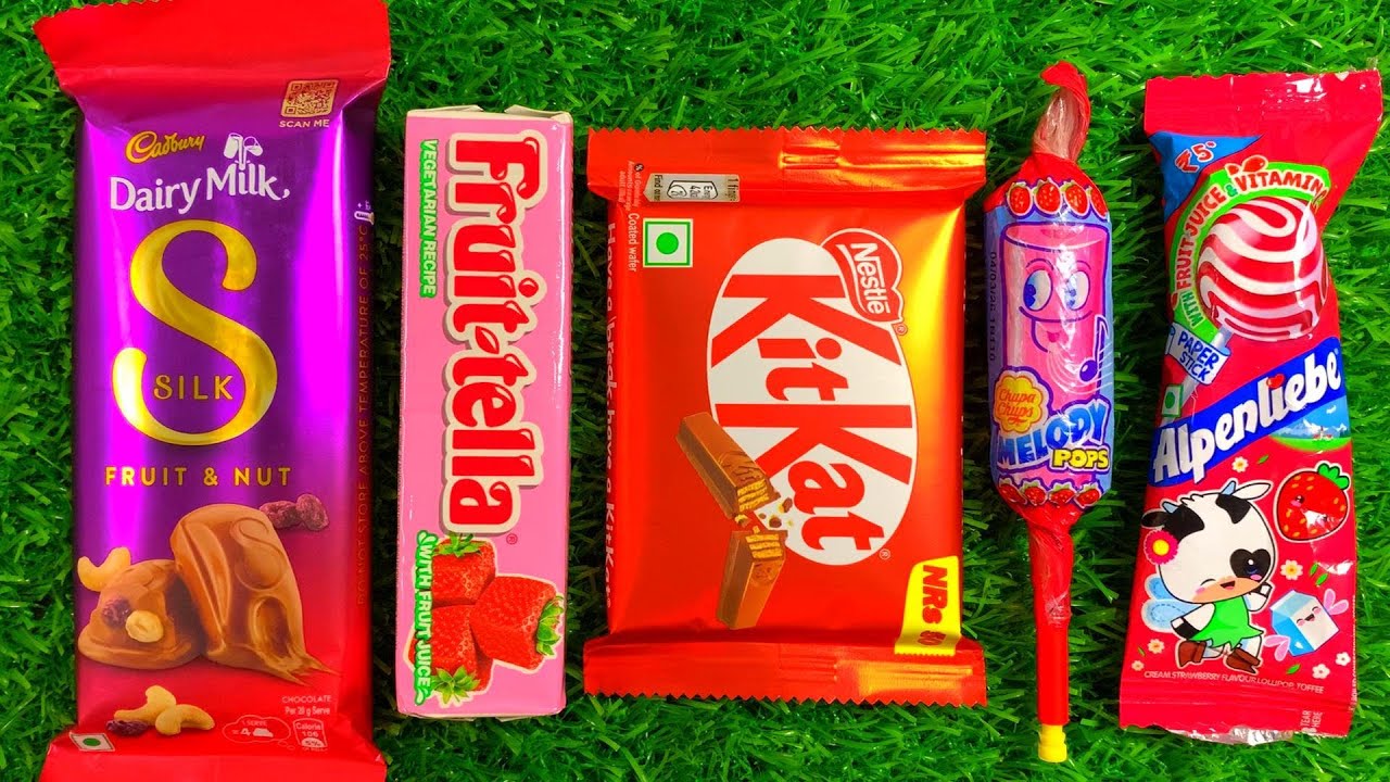 Satisfying video ASMR lollipops candy and Giant gummy candy cutting video ASMR opening candy video