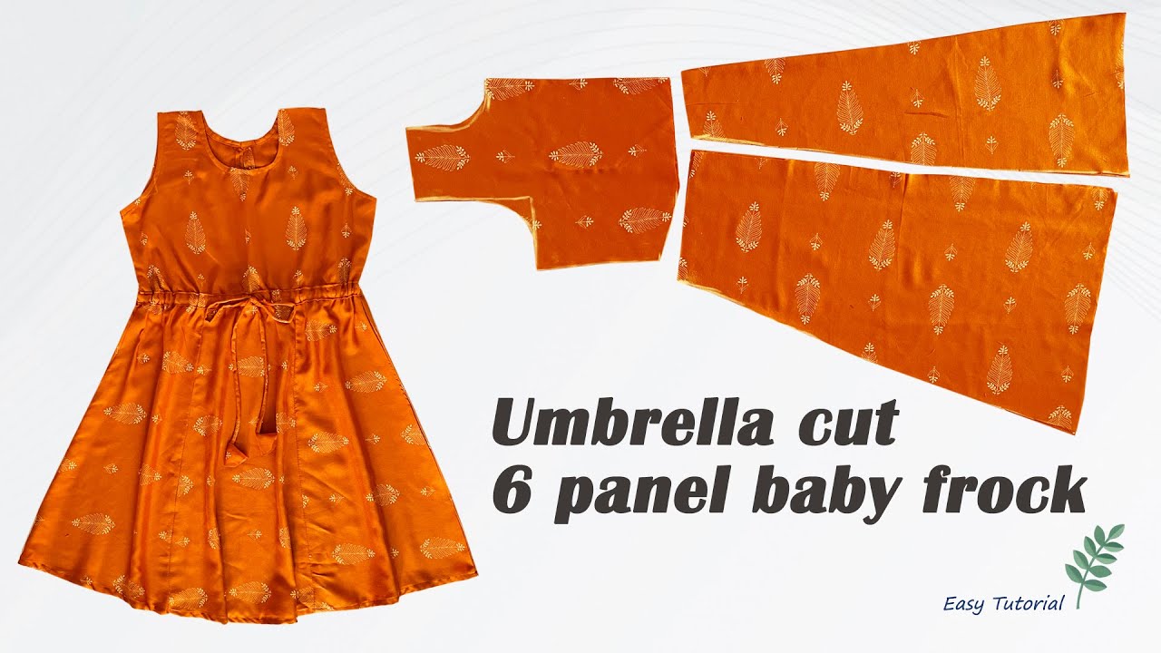 Umbrella Cut 6 Panel Baby Frock, Baby Frock Cutting and Stitching