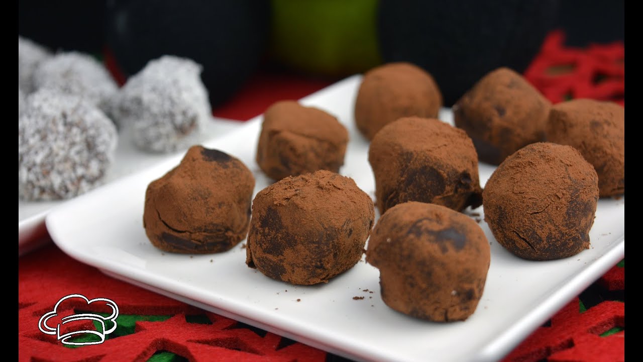 Trufas de chocolate con cacao y coco, receta fácil y rápida