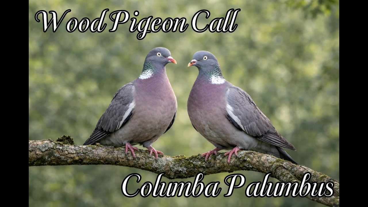 Wood pigeon (Columba palumbus) calling sound, high decibel.