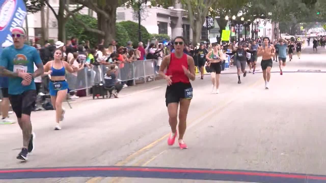 OUC Orlando Half Marathon finish line (1:50 - 2:10))