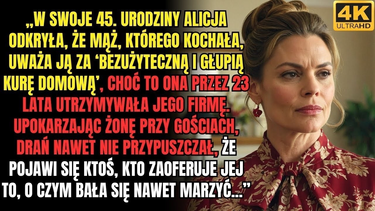 „Przez 23 lata prowadziła biznes męża, a on upokorzył ją przy gościach w dniu jej urodzin  Ale nawet